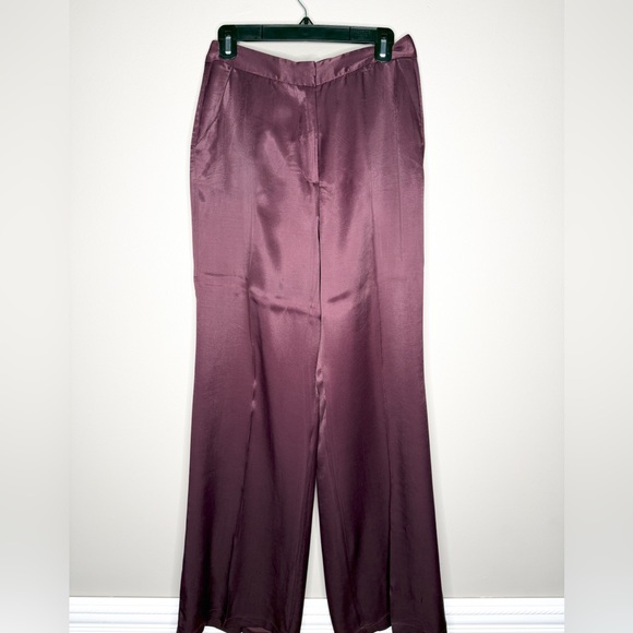 Zara Flowy Full Length Satin Pants - Picture 2 of 3